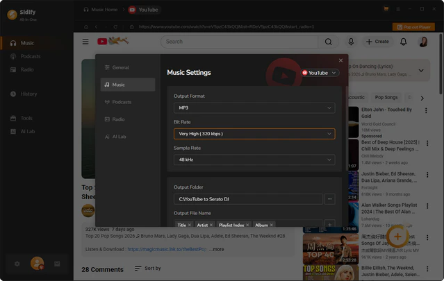 customize download settings