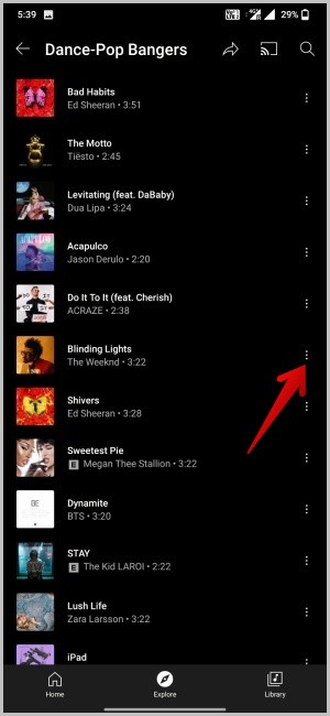 add songs on youtube music on phone