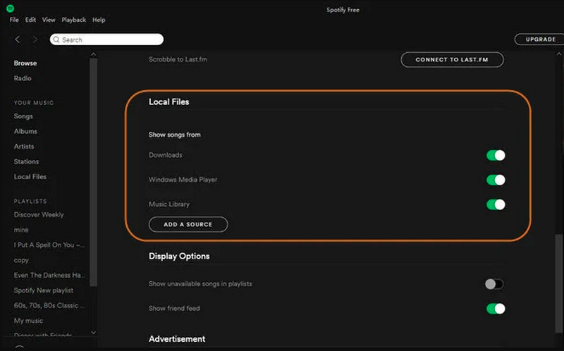 find local file on spotify