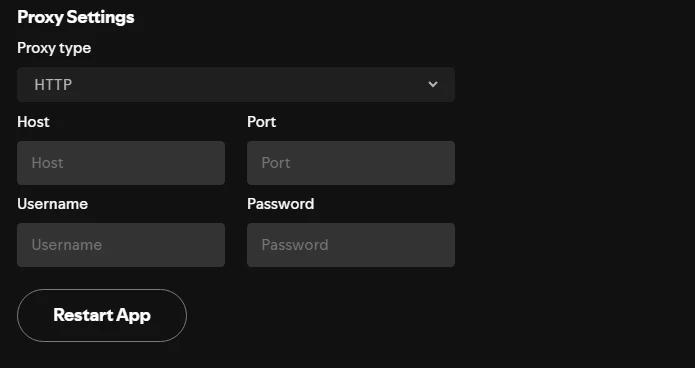 Proxy Server on Spotify App