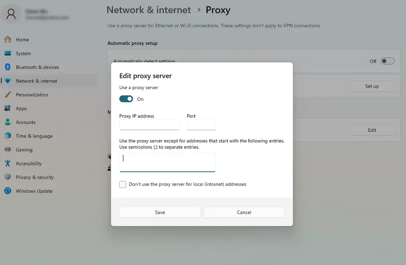 Proxy Server on Computer