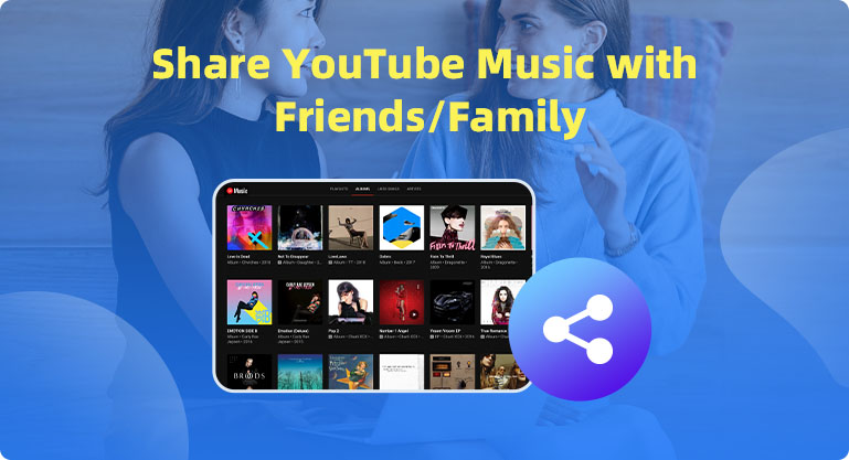 share youtube music with friend or family