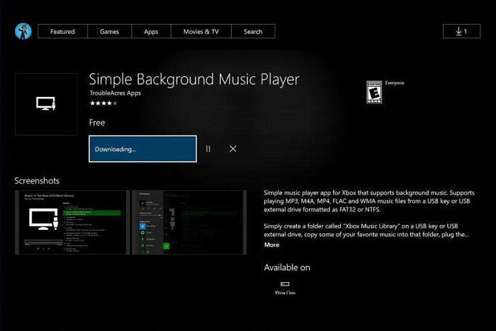 simple background music player