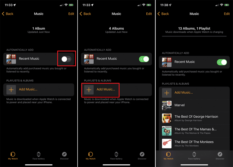 sync youtube music to apple watch