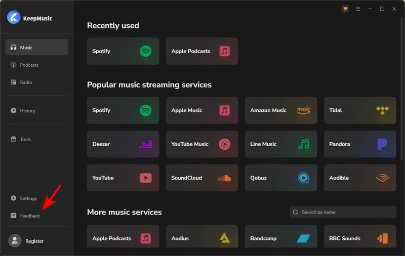 KeepMusic feedback