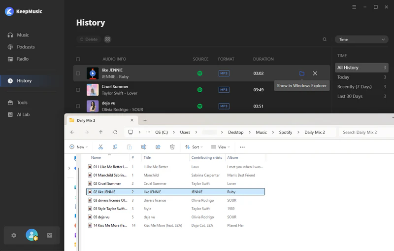 Check Your Downloaded Music