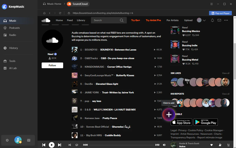 add soundcloud playlist