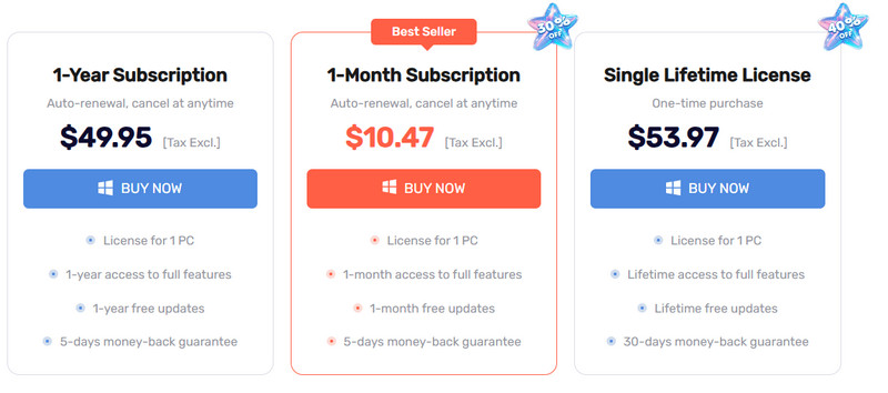 tunefab youtube music price