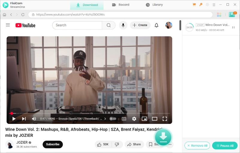 add video or audio to download