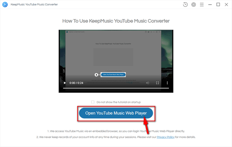 open youtube web player